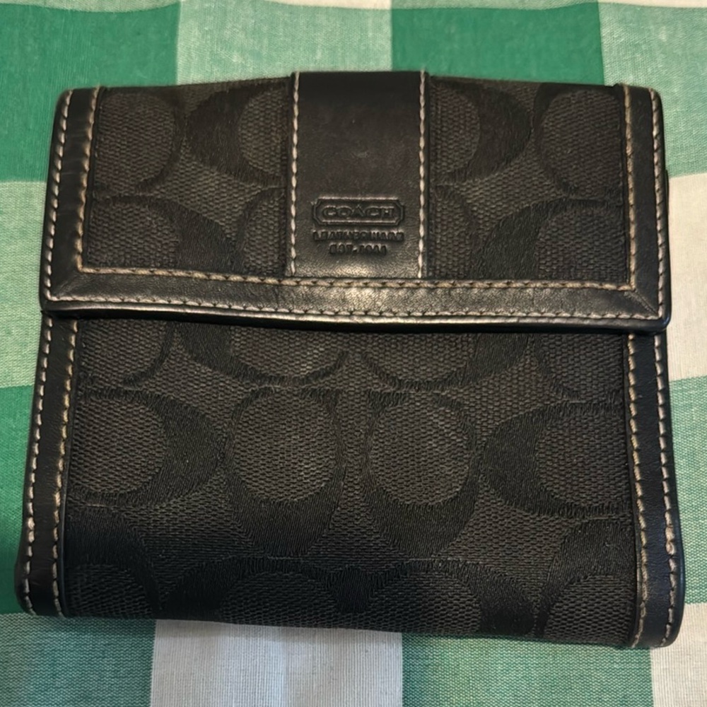 Coach Black Signature Wallet